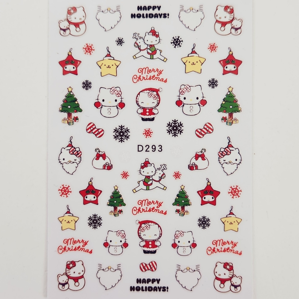 ⭐4/$15 Hello Kitty Holidays Nail Art Stickers